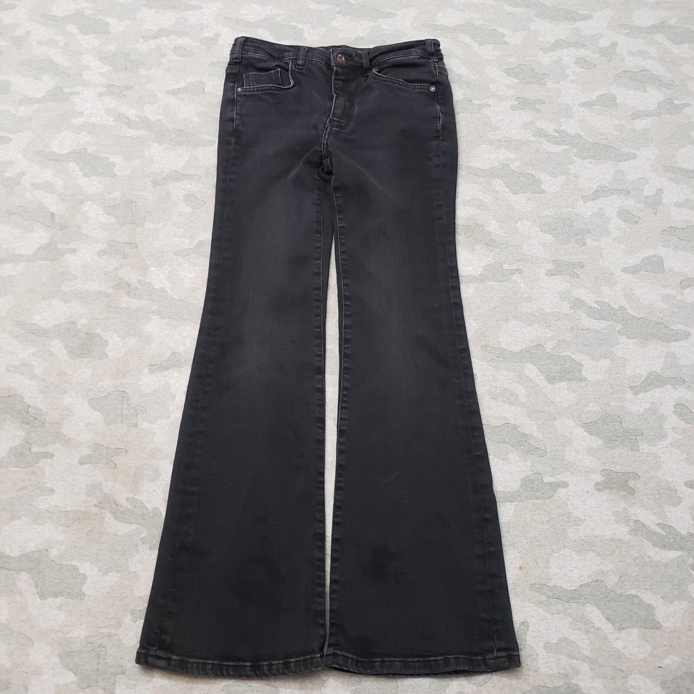 Pilcro By Anthropologie Jeans Womens 27 Black The Demilune Boot Denim
